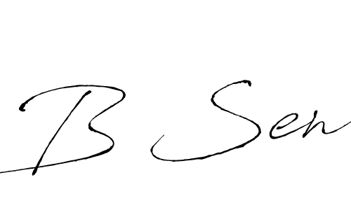 Create a beautiful signature design for name B Sen. With this signature (Antro_Vectra) fonts, you can make a handwritten signature for free. B Sen signature style 6 images and pictures png