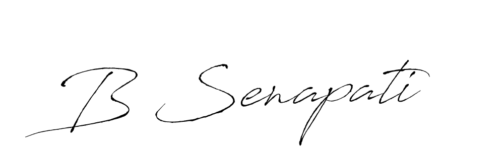 How to make B Senapati signature? Antro_Vectra is a professional autograph style. Create handwritten signature for B Senapati name. B Senapati signature style 6 images and pictures png