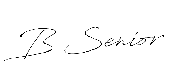 How to make B Senior name signature. Use Antro_Vectra style for creating short signs online. This is the latest handwritten sign. B Senior signature style 6 images and pictures png