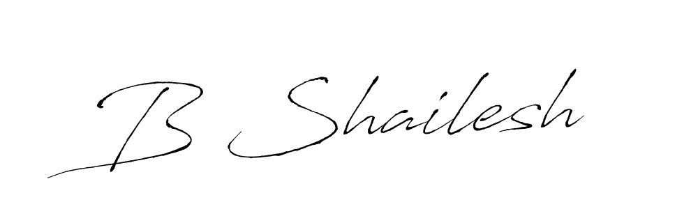 Create a beautiful signature design for name B Shailesh. With this signature (Antro_Vectra) fonts, you can make a handwritten signature for free. B Shailesh signature style 6 images and pictures png