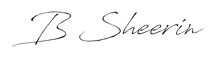 Stand out with a creative autograph for B Sheerin. The Antro_Vectra styling blends modern aesthetics with classic signature flourishes. B Sheerin signature style 6 images and pictures png
