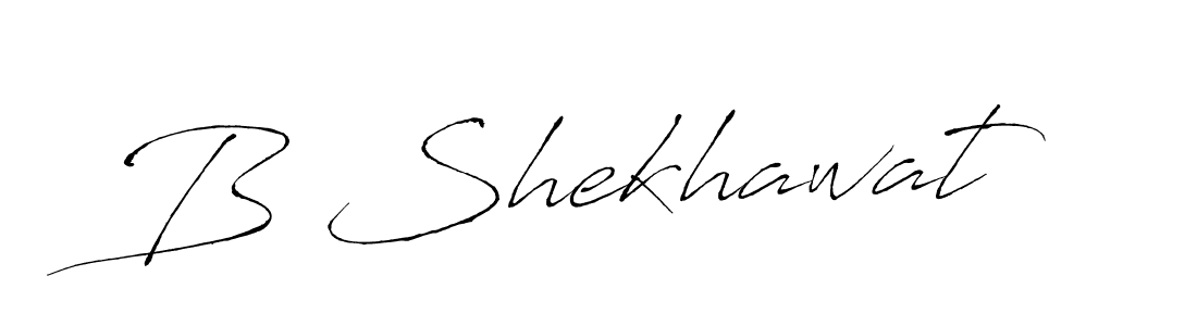 Design your own signature with our free online signature maker. With this signature software, you can create a handwritten (Antro_Vectra) signature for name B Shekhawat. B Shekhawat signature style 6 images and pictures png