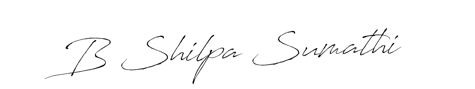 Use a signature maker to create a handwritten signature online. With this signature software, you can design (Antro_Vectra) your own signature for name B Shilpa Sumathi. B Shilpa Sumathi signature style 6 images and pictures png