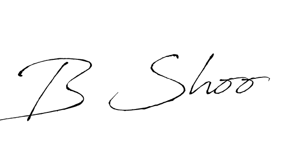 You should practise on your own different ways (Antro_Vectra) to write your name (B Shoo) in signature. don't let someone else do it for you. B Shoo signature style 6 images and pictures png