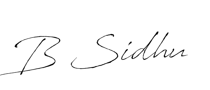 Design your own signature with our free online signature maker. With this signature software, you can create a handwritten (Antro_Vectra) signature for name B Sidhu. B Sidhu signature style 6 images and pictures png