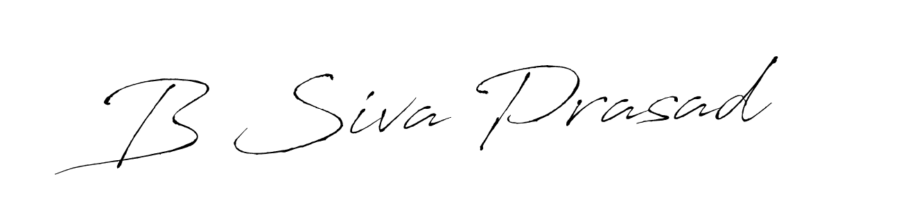 Make a beautiful signature design for name B Siva Prasad. With this signature (Antro_Vectra) style, you can create a handwritten signature for free. B Siva Prasad signature style 6 images and pictures png