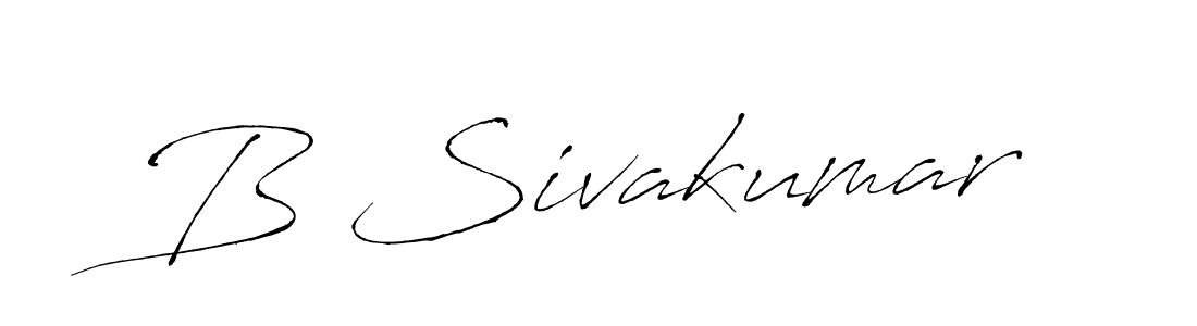 How to make B Sivakumar name signature. Use Antro_Vectra style for creating short signs online. This is the latest handwritten sign. B Sivakumar signature style 6 images and pictures png