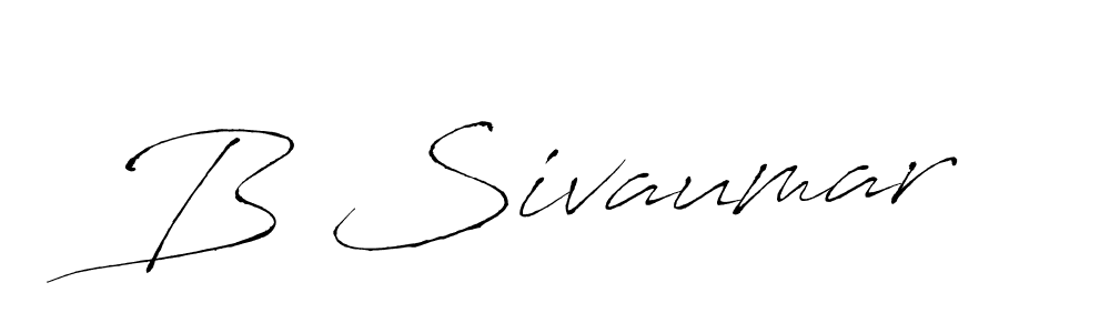 You should practise on your own different ways (Antro_Vectra) to write your name (B Sivaumar) in signature. don't let someone else do it for you. B Sivaumar signature style 6 images and pictures png