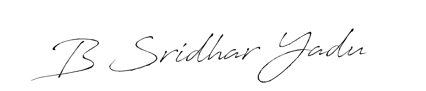 Create a beautiful signature design for name B Sridhar Yadu. With this signature (Antro_Vectra) fonts, you can make a handwritten signature for free. B Sridhar Yadu signature style 6 images and pictures png