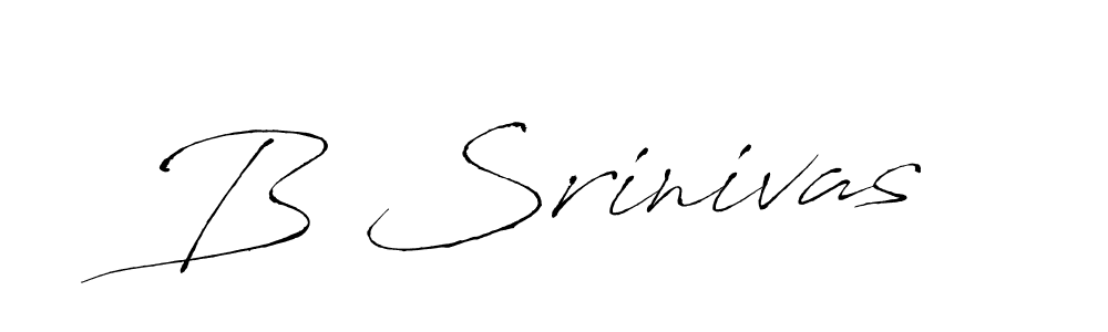 Design your own signature with our free online signature maker. With this signature software, you can create a handwritten (Antro_Vectra) signature for name B Srinivas. B Srinivas signature style 6 images and pictures png