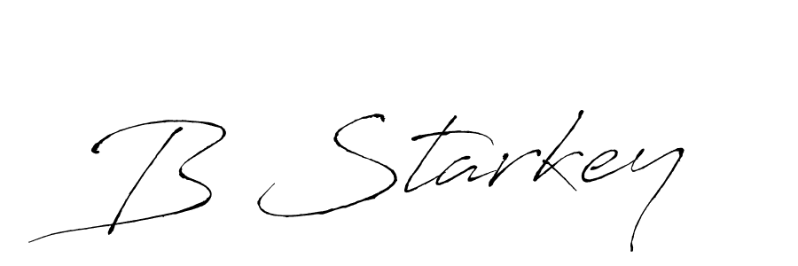 Use a signature maker to create a handwritten signature online. With this signature software, you can design (Antro_Vectra) your own signature for name B Starkey. B Starkey signature style 6 images and pictures png