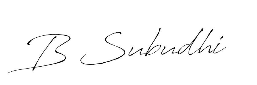 How to make B Subudhi signature? Antro_Vectra is a professional autograph style. Create handwritten signature for B Subudhi name. B Subudhi signature style 6 images and pictures png