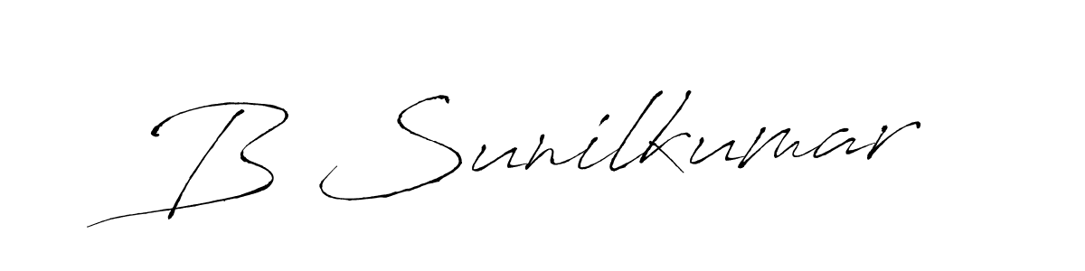 Make a beautiful signature design for name B Sunilkumar. With this signature (Antro_Vectra) style, you can create a handwritten signature for free. B Sunilkumar signature style 6 images and pictures png