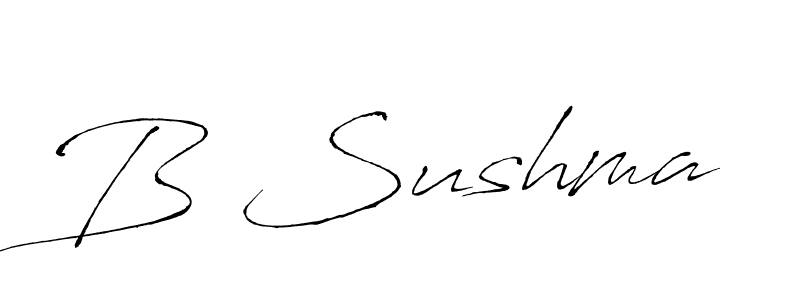 Also we have B Sushma name is the best signature style. Create professional handwritten signature collection using Antro_Vectra autograph style. B Sushma signature style 6 images and pictures png