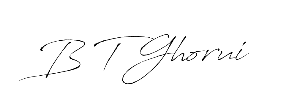 Use a signature maker to create a handwritten signature online. With this signature software, you can design (Antro_Vectra) your own signature for name B T Ghorui. B T Ghorui signature style 6 images and pictures png