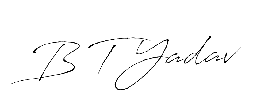 if you are searching for the best signature style for your name B T Yadav. so please give up your signature search. here we have designed multiple signature styles  using Antro_Vectra. B T Yadav signature style 6 images and pictures png