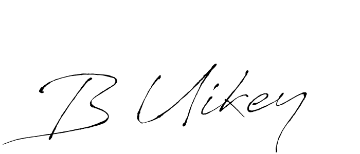 Create a beautiful signature design for name B Uikey. With this signature (Antro_Vectra) fonts, you can make a handwritten signature for free. B Uikey signature style 6 images and pictures png