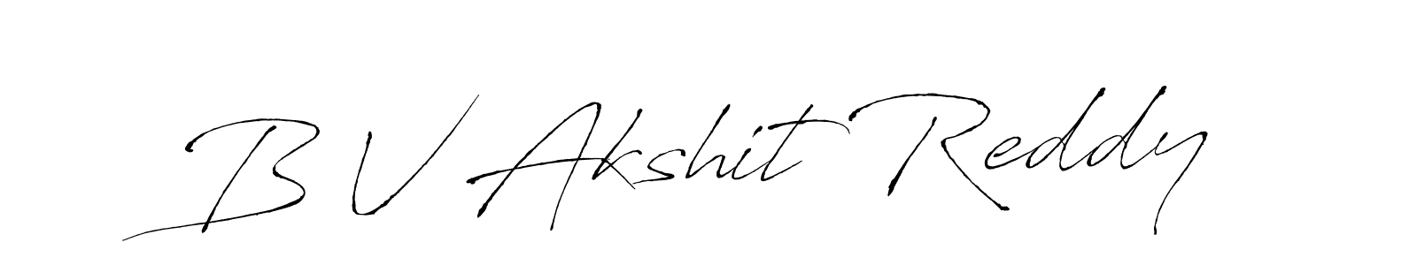 Use a signature maker to create a handwritten signature online. With this signature software, you can design (Antro_Vectra) your own signature for name B V Akshit Reddy. B V Akshit Reddy signature style 6 images and pictures png