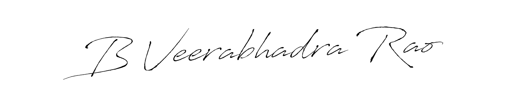 The best way (Antro_Vectra) to make a short signature is to pick only two or three words in your name. The name B Veerabhadra Rao include a total of six letters. For converting this name. B Veerabhadra Rao signature style 6 images and pictures png