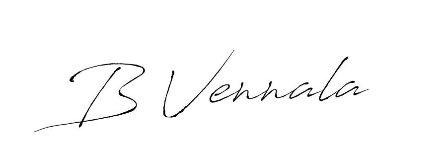 How to make B Vennala signature? Antro_Vectra is a professional autograph style. Create handwritten signature for B Vennala name. B Vennala signature style 6 images and pictures png