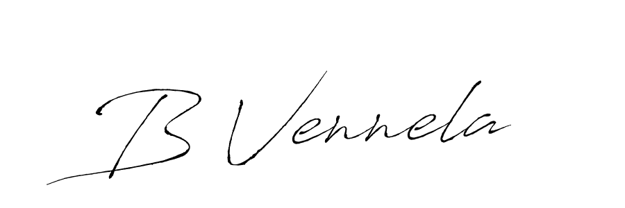 The best way (Antro_Vectra) to make a short signature is to pick only two or three words in your name. The name B Vennela include a total of six letters. For converting this name. B Vennela signature style 6 images and pictures png