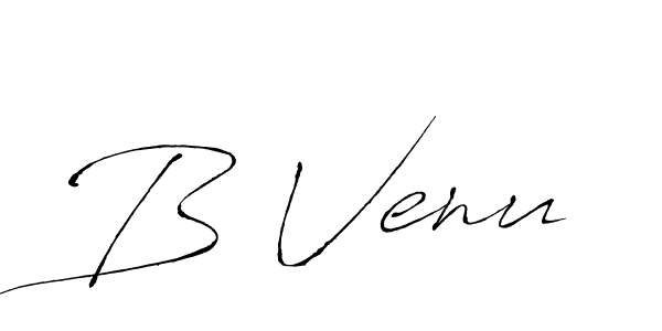 How to make B Venu name signature. Use Antro_Vectra style for creating short signs online. This is the latest handwritten sign. B Venu signature style 6 images and pictures png