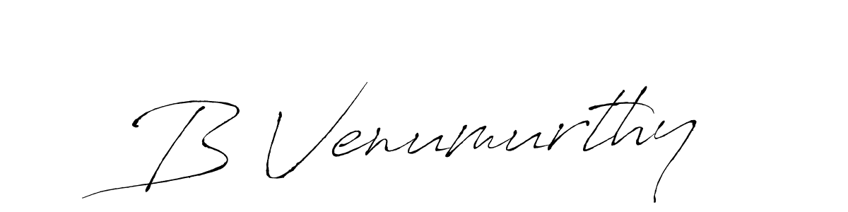 Design your own signature with our free online signature maker. With this signature software, you can create a handwritten (Antro_Vectra) signature for name B Venumurthy. B Venumurthy signature style 6 images and pictures png