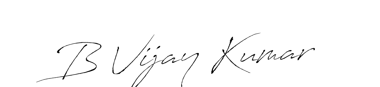 Use a signature maker to create a handwritten signature online. With this signature software, you can design (Antro_Vectra) your own signature for name B Vijay Kumar. B Vijay Kumar signature style 6 images and pictures png