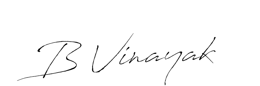 Create a beautiful signature design for name B Vinayak. With this signature (Antro_Vectra) fonts, you can make a handwritten signature for free. B Vinayak signature style 6 images and pictures png