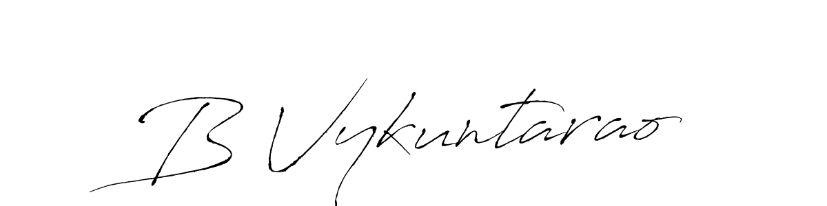 Also You can easily find your signature by using the search form. We will create B Vykuntarao name handwritten signature images for you free of cost using Antro_Vectra sign style. B Vykuntarao signature style 6 images and pictures png