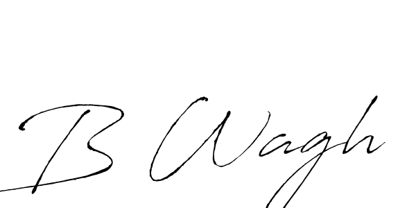 Design your own signature with our free online signature maker. With this signature software, you can create a handwritten (Antro_Vectra) signature for name B Wagh. B Wagh signature style 6 images and pictures png