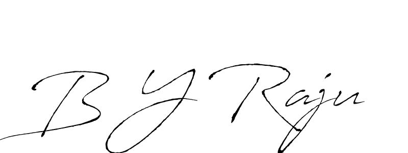 How to make B Y Raju signature? Antro_Vectra is a professional autograph style. Create handwritten signature for B Y Raju name. B Y Raju signature style 6 images and pictures png