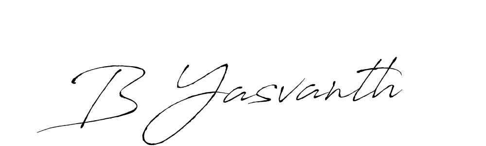 Design your own signature with our free online signature maker. With this signature software, you can create a handwritten (Antro_Vectra) signature for name B Yasvanth. B Yasvanth signature style 6 images and pictures png