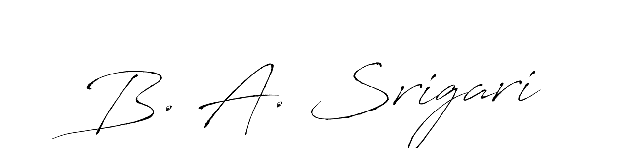 Use a signature maker to create a handwritten signature online. With this signature software, you can design (Antro_Vectra) your own signature for name B. A. Srigari. B. A. Srigari signature style 6 images and pictures png