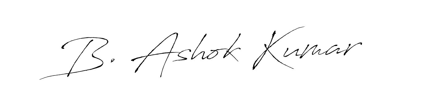 How to make B. Ashok Kumar name signature. Use Antro_Vectra style for creating short signs online. This is the latest handwritten sign. B. Ashok Kumar signature style 6 images and pictures png