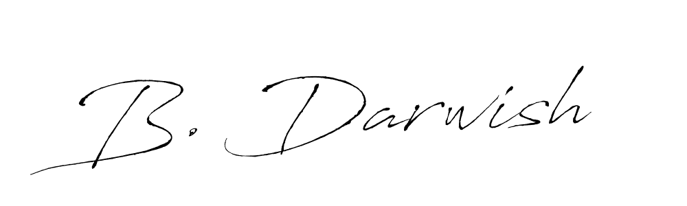 The best way (Antro_Vectra) to make a short signature is to pick only two or three words in your name. The name B. Darwish include a total of six letters. For converting this name. B. Darwish signature style 6 images and pictures png