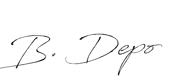 B. Depo stylish signature style. Best Handwritten Sign (Antro_Vectra) for my name. Handwritten Signature Collection Ideas for my name B. Depo. B. Depo signature style 6 images and pictures png