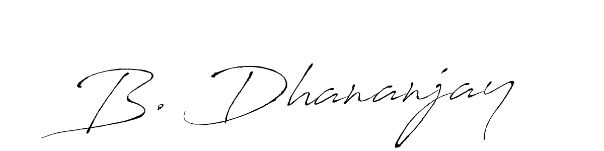 Make a beautiful signature design for name B. Dhananjay. With this signature (Antro_Vectra) style, you can create a handwritten signature for free. B. Dhananjay signature style 6 images and pictures png