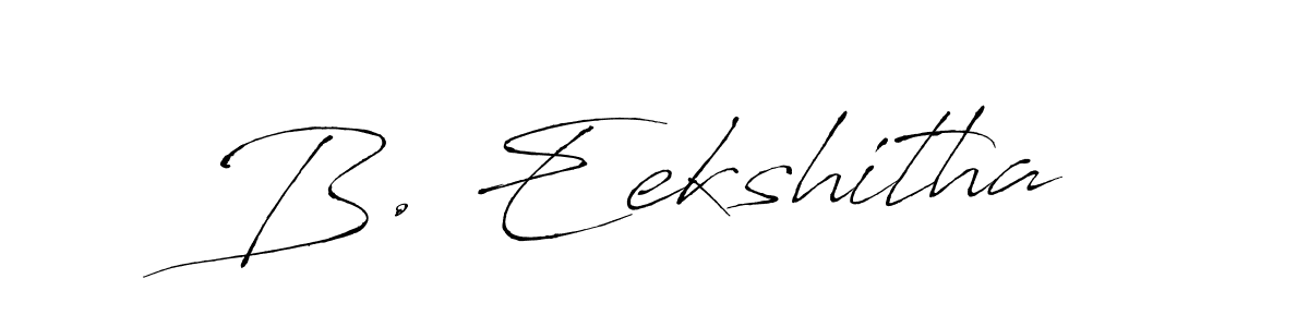 Also You can easily find your signature by using the search form. We will create B. Eekshitha name handwritten signature images for you free of cost using Antro_Vectra sign style. B. Eekshitha signature style 6 images and pictures png