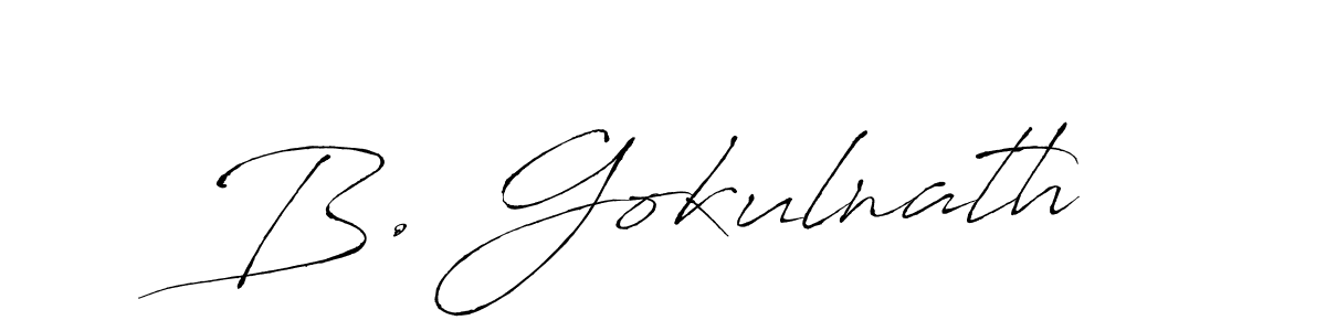 Also we have B. Gokulnath name is the best signature style. Create professional handwritten signature collection using Antro_Vectra autograph style. B. Gokulnath signature style 6 images and pictures png