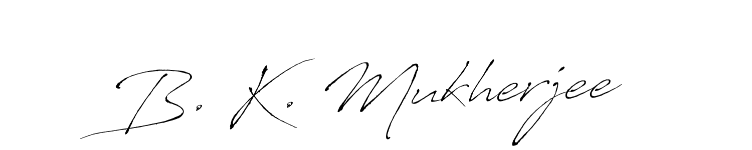 Use a signature maker to create a handwritten signature online. With this signature software, you can design (Antro_Vectra) your own signature for name B. K. Mukherjee. B. K. Mukherjee signature style 6 images and pictures png