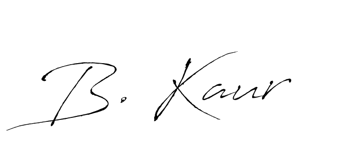 Make a beautiful signature design for name B. Kaur. With this signature (Antro_Vectra) style, you can create a handwritten signature for free. B. Kaur signature style 6 images and pictures png