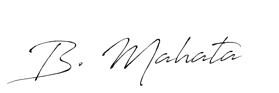 Also You can easily find your signature by using the search form. We will create B. Mahata name handwritten signature images for you free of cost using Antro_Vectra sign style. B. Mahata signature style 6 images and pictures png