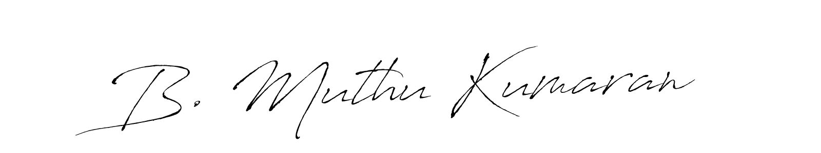 Antro_Vectra is a professional signature style that is perfect for those who want to add a touch of class to their signature. It is also a great choice for those who want to make their signature more unique. Get B. Muthu Kumaran name to fancy signature for free. B. Muthu Kumaran signature style 6 images and pictures png