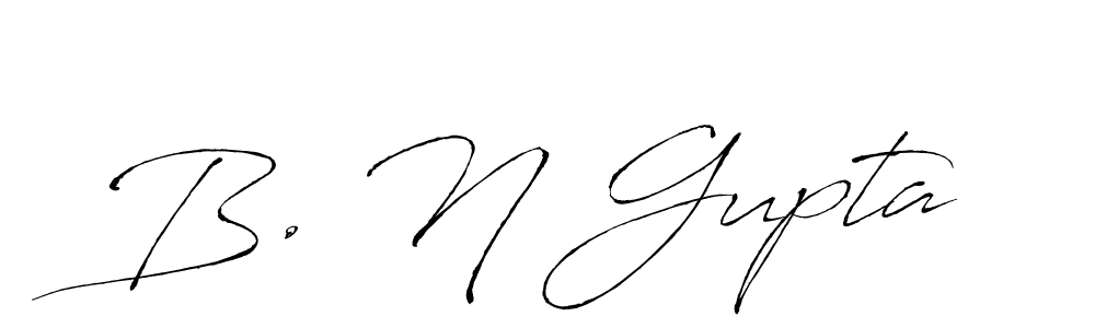 Also You can easily find your signature by using the search form. We will create B. N Gupta name handwritten signature images for you free of cost using Antro_Vectra sign style. B. N Gupta signature style 6 images and pictures png