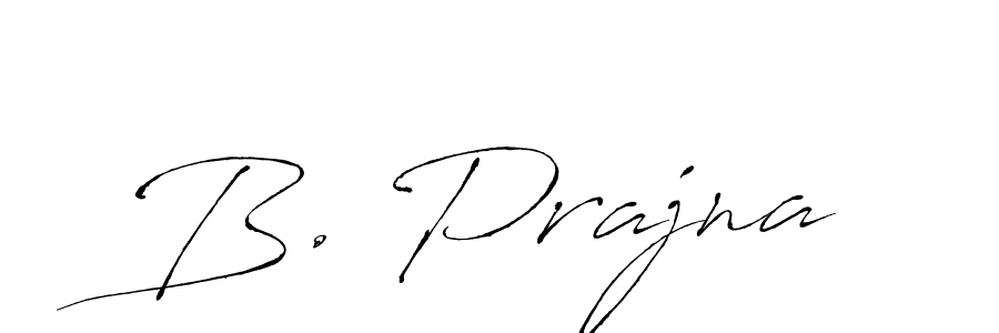 How to make B. Prajna name signature. Use Antro_Vectra style for creating short signs online. This is the latest handwritten sign. B. Prajna signature style 6 images and pictures png