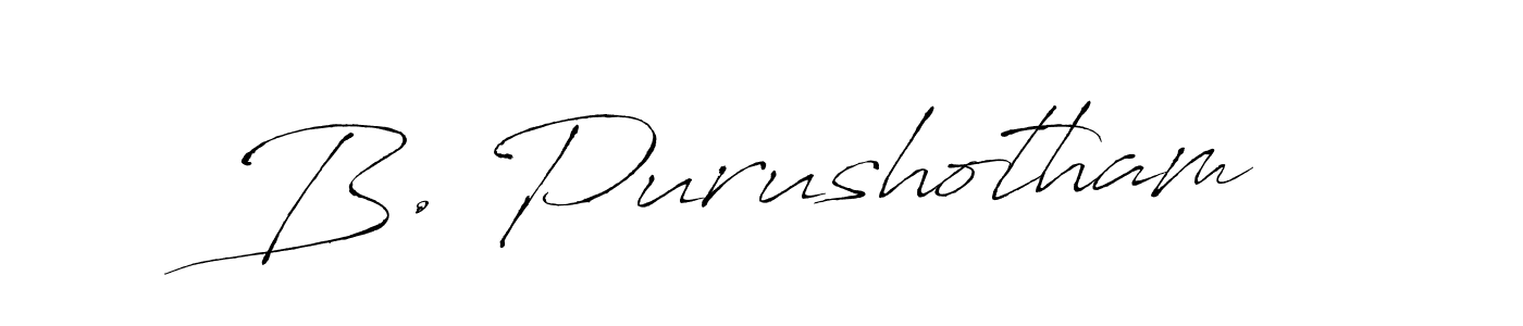 Create a beautiful signature design for name B. Purushotham. With this signature (Antro_Vectra) fonts, you can make a handwritten signature for free. B. Purushotham signature style 6 images and pictures png