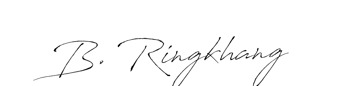 Antro_Vectra is a professional signature style that is perfect for those who want to add a touch of class to their signature. It is also a great choice for those who want to make their signature more unique. Get B. Ringkhang name to fancy signature for free. B. Ringkhang signature style 6 images and pictures png