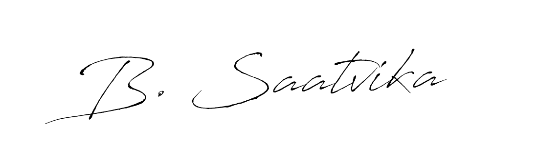 Make a beautiful signature design for name B. Saatvika. With this signature (Antro_Vectra) style, you can create a handwritten signature for free. B. Saatvika signature style 6 images and pictures png