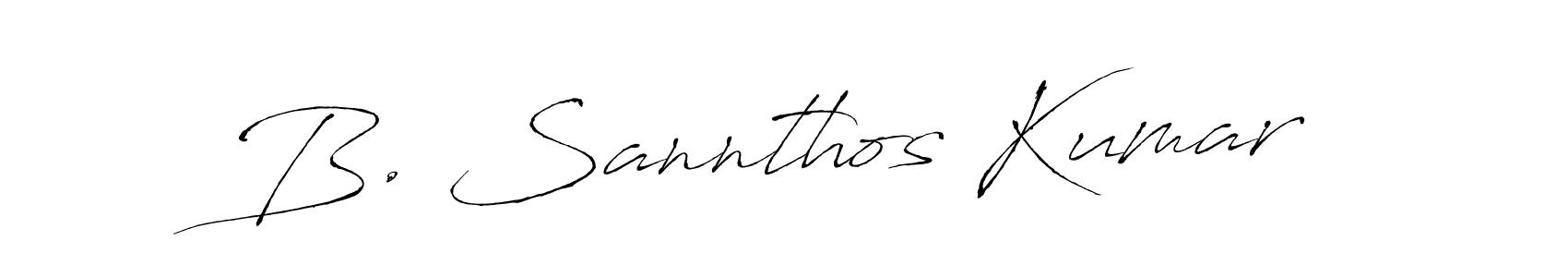B. Sannthos Kumar stylish signature style. Best Handwritten Sign (Antro_Vectra) for my name. Handwritten Signature Collection Ideas for my name B. Sannthos Kumar. B. Sannthos Kumar signature style 6 images and pictures png